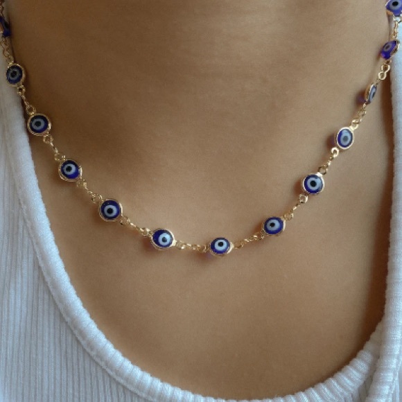 🧿 The M Jewelers Evil Eye Link Necklace - Picture 1 of 4